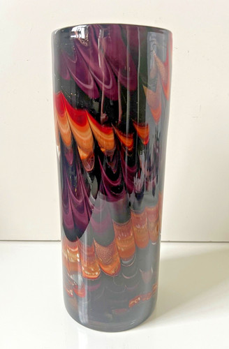 Vintage art glass cylinder - vintage,