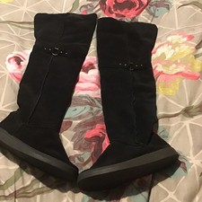 Kurt GIEGER Ladies Suede Wide Leg Fitting Boots UK 4 - EUR 37 - US 6