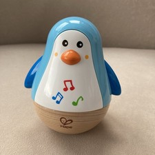 Hape Penguin Musical Wobbler | Colorful Wobbling Melody Penguin, Roly Poly Toy