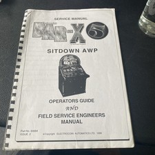 BAR-X5 Electrocoin Operators Guide Field Service Engineers Manual fruit machine