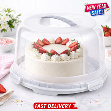 Plastic round cake carrier - plastic,