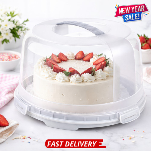 Plastic round cake carrier - cake,