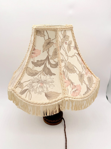 Floral fabric lampshade cream - fabric,