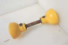Vintage Plastic Door Handles Knobs Pulls Old Retro 1960's Orange Custard