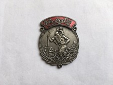 C1930s-50s VINTAGE CAR MART LTD ST CHRISTOPHER ENAMEL CAR DASHBOARD PLAQUE