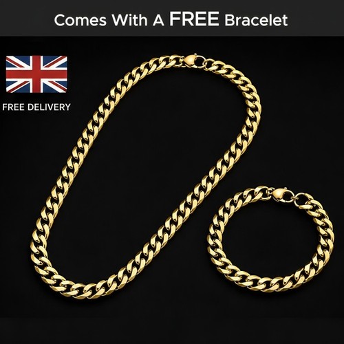 Mens gold cuban link - gold,