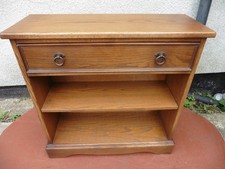 OAK BOOKCASE, SHELF, ONE ADJUSTABLE SHELF + DRAWER, JAYCEE FUNITURE, CLEAN ITEM.