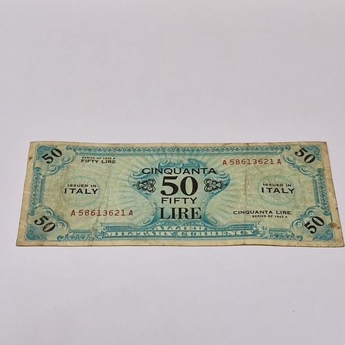 Wwii 1943 italian lire - 50,
