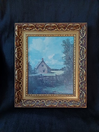 Gold framed print - framed, of