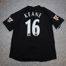 Vintage Manchester United Shirt Medium Black Away 2003 2004 Jersey Roy Keane