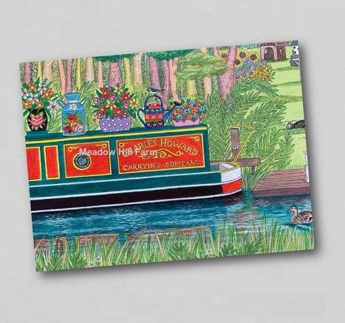 Fridge magnet canal barge - fridge,