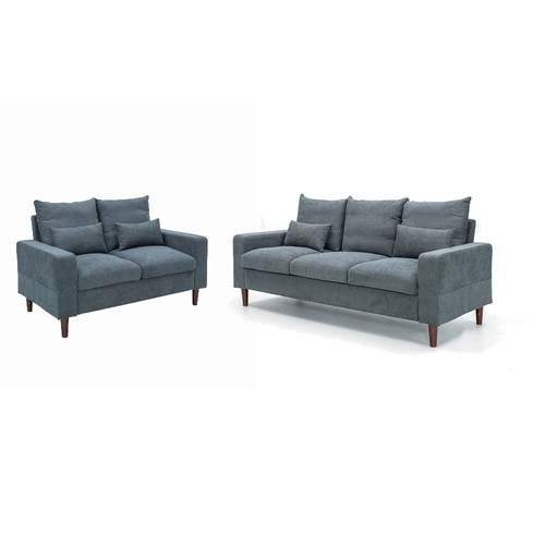 Upholstered fabric sofa suite - upholstered,