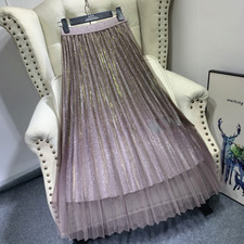Lady Mesh Skirts Pleated Frill
