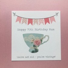 Personalised Birthday Card- Mum Sister Nanna Nanny 60th 65th 70th 75th 80th 90th