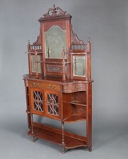 A Victorian carved walnut