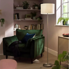 Home Satin Stick Floor Lamp Super White 35cm Plain Drum Lampshade E27 -SCRATCHED