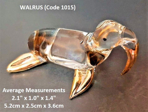 Miniature glass walrus - miniature,