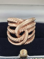 Dyadema Italy Rose Gold 925 Silver Open Knot Ring