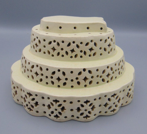 Antique creamware curd cheese - curd,