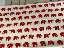 Red Elephants On White
