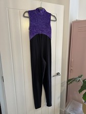 1st Position Melinda Velour High Neck & Keyhole Back Catsuit