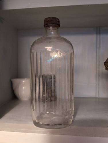 Antique vintage ribbed glass - antique,