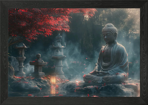 Buddha framed wall art poster - framed,