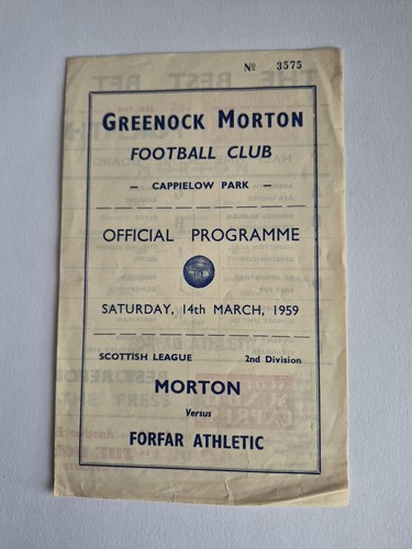 Greenock morton forfar - greenock, v
