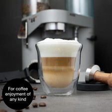 2 x 250 ml Double Walled Cappuccino Cups – Borosilicate Glass Coffee Mugs