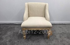 John Lewis Nkuku Elbu Linen Armchair, Stone RRP£800 (5166)