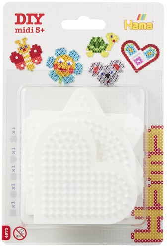 Small white hama pegboards - small,