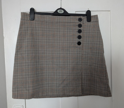Woman grey check - grey, a-line