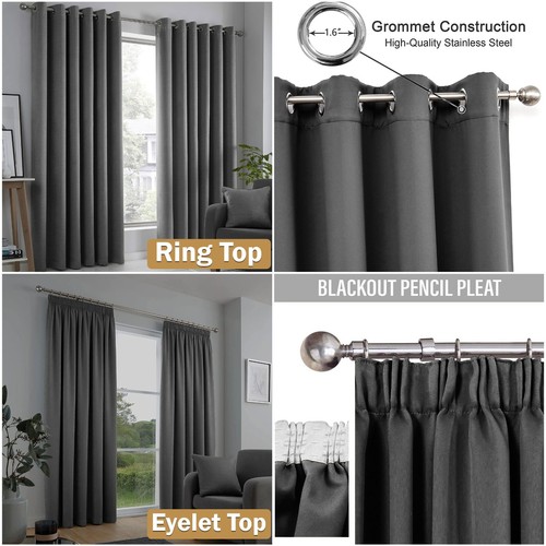 Heavy blackout curtains eyelet - heavy,