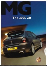 MG ZR 2005 UK Market Sales Brochure 105, 120, TD, Trophy & Trophy SE
