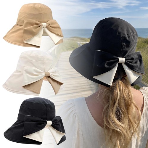 Women bowknot wide brim sun - women's,