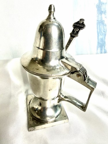 Pewter mustard pot - mustard,