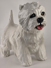 Westie Large White Ceramic Dog
