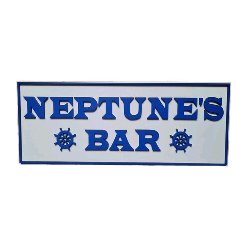 Benidorm neptures bar sign - 3d,