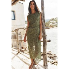ZARA Floral Lace Midi Dress