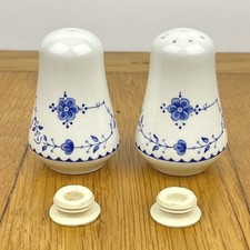 Vintage Furnivals Blue Denmark Salt And Pepper Shakers Pots