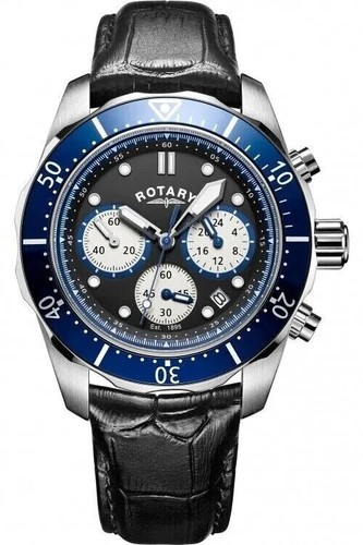 Rotary chronograph watch blue - chronograph,