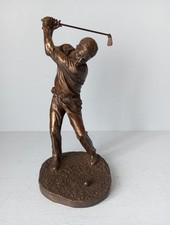 Bronzed Resin Golfer Figure 