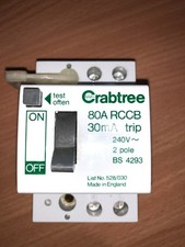 Crabtree 528/030 RCCB RCD 80A