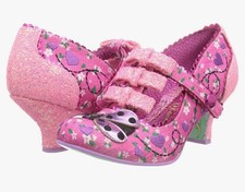 NEW IRREGULAR CHOICE WOMENS SHOES LADY BUGGIN PINK Boxed heels Sz UK 3.5/EU 36