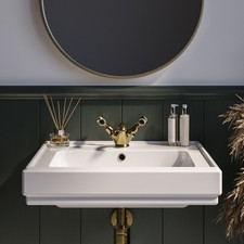 White Wall Hung Basin with 1
