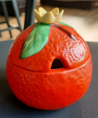 Vintage pottery orange - vintage,