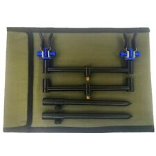 2 ROD BUZZ BAR SET BLUE 2 20-30 CM BANK STICKS 2 20CM BARS CARP FISHING + RESTS
