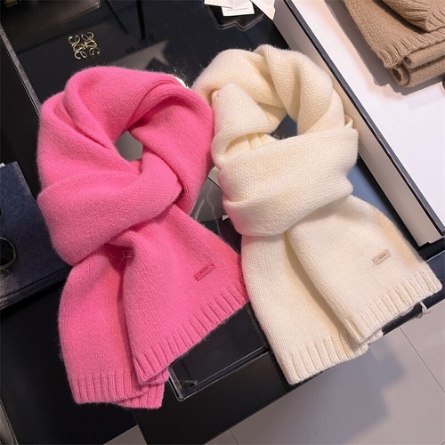 Pure cashmere knitted scarf - pure,