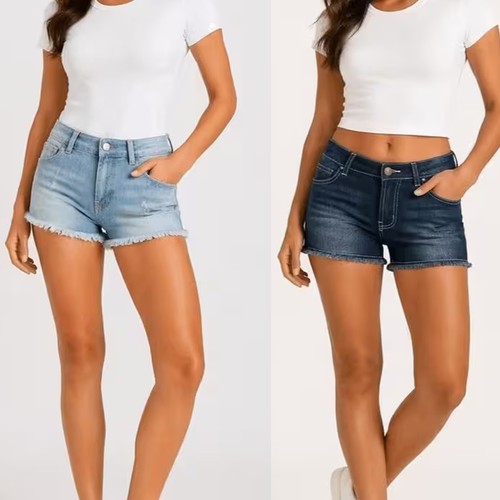 Ladies ripped denim summer - ripped,