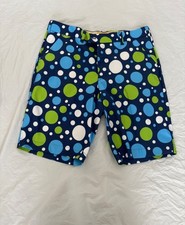 Men's Golfing Chino Loudmouth Shorts USA Blue Patterned Size 34 Stylish Used